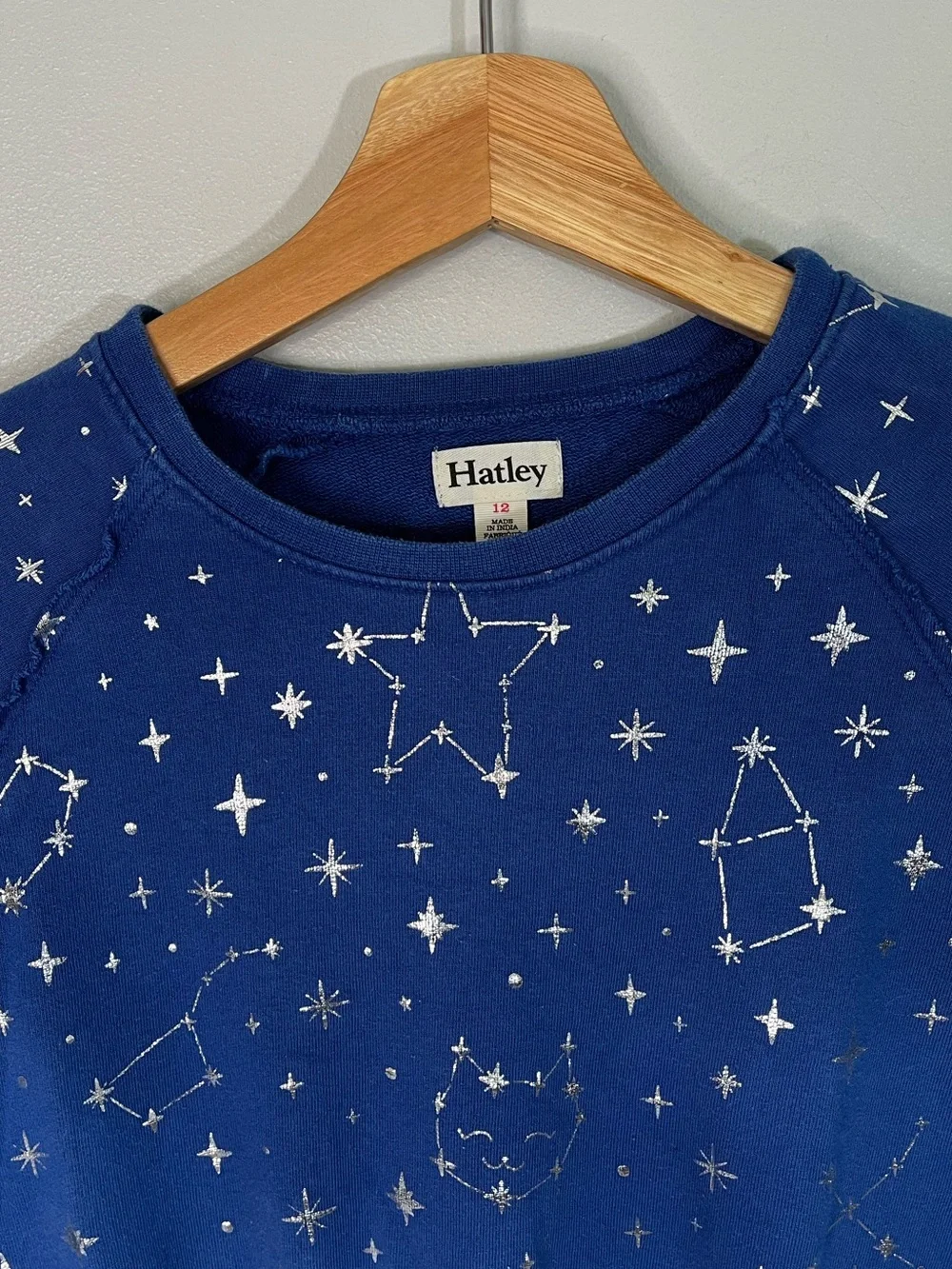 Hatley Royal Blue Cotton Constellation Stars Car Dress Girl’s 12